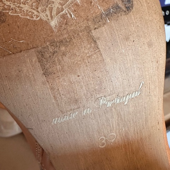 Free People Leather Nicola Ankle Boots Camel Tan Brown Sz 39 - Picture 7 of 9